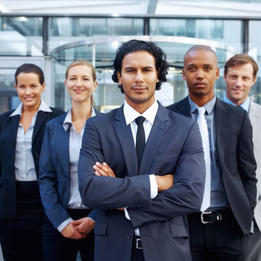 Leaders who are confidently standing.